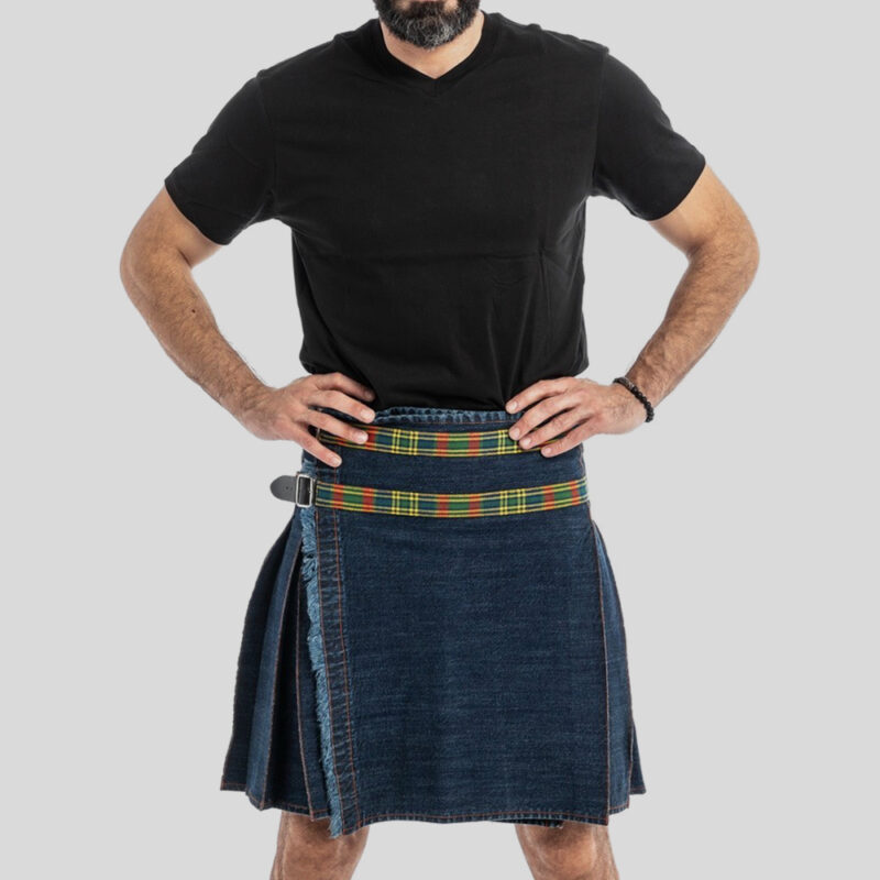 Washed Denim Hybrid Kilt