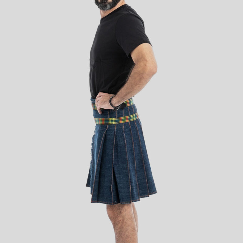 Washed Denim Hybrid Kilt