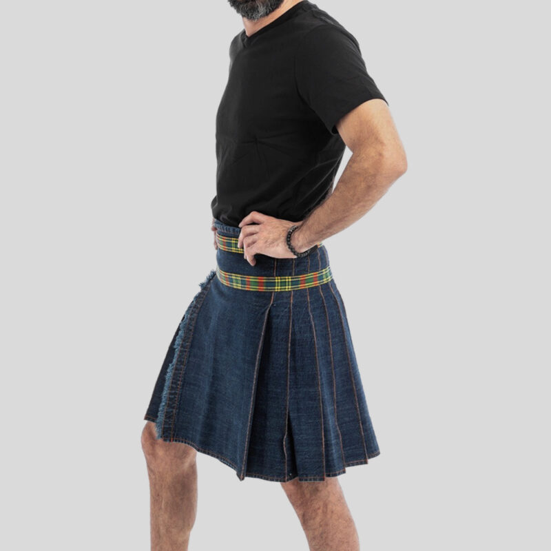 Washed Denim Hybrid Kilt