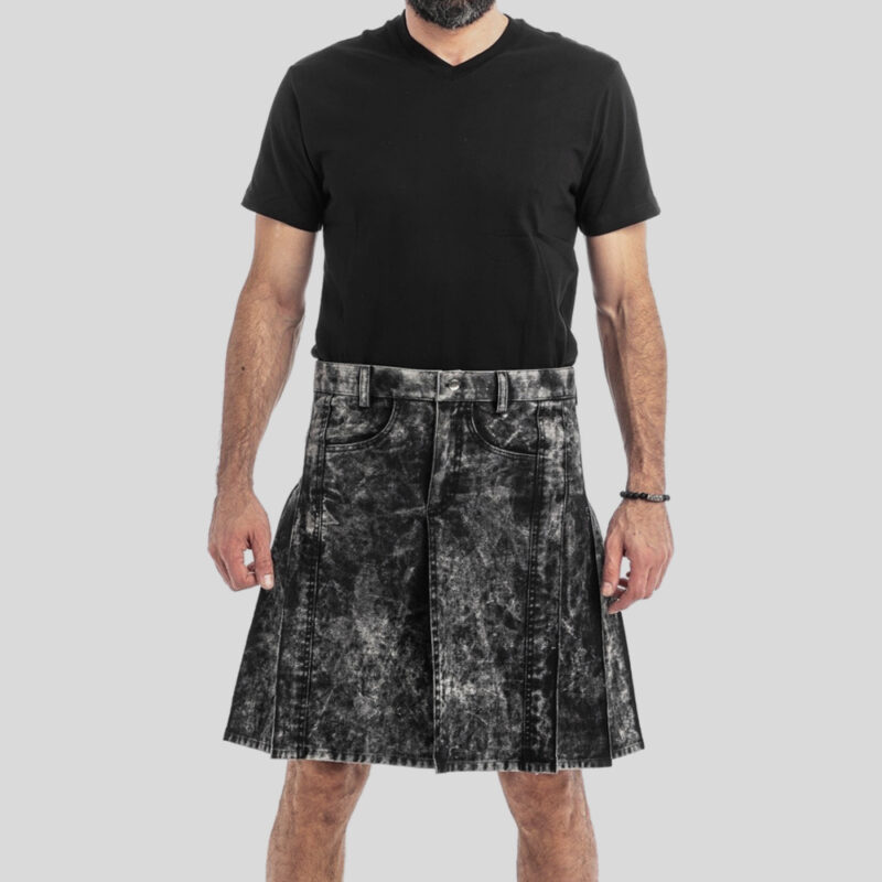 Washed Denim Kilt