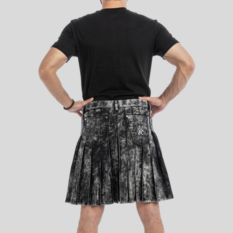 Washed Denim Kilt