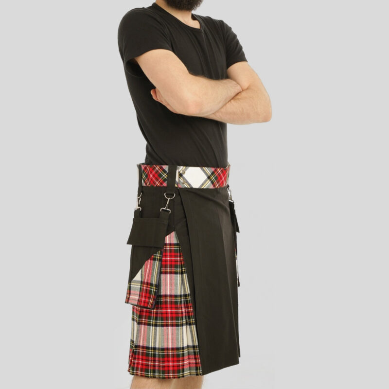 Classic Style Stewart Tartan Hybrid Kilt