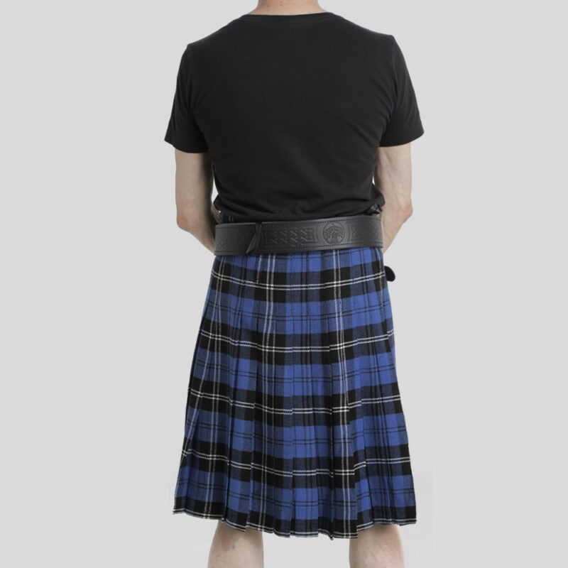 Blue Ramsay tartan kilt