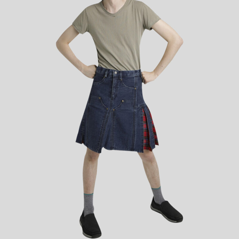 Denim Tartan Hybrid Pant Kilt