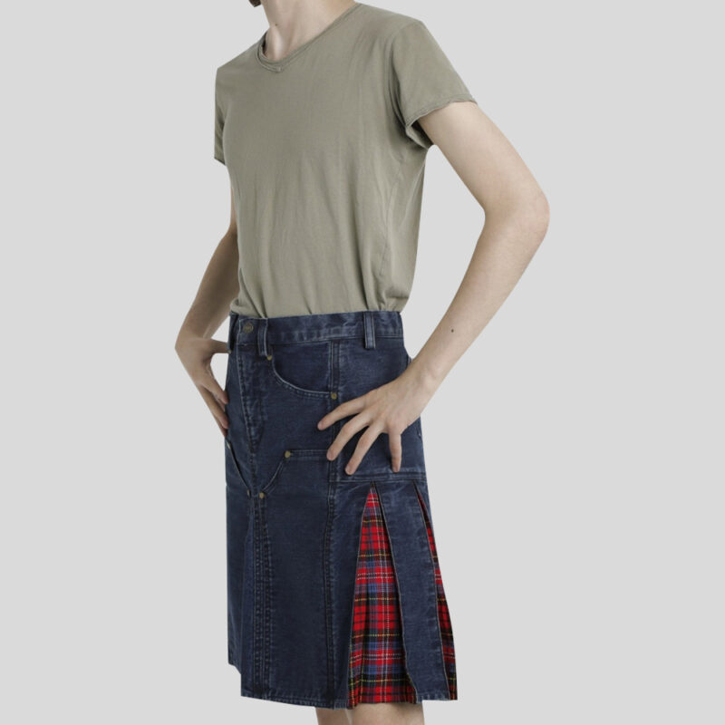 Denim Tartan Hybrid Pant Kilt