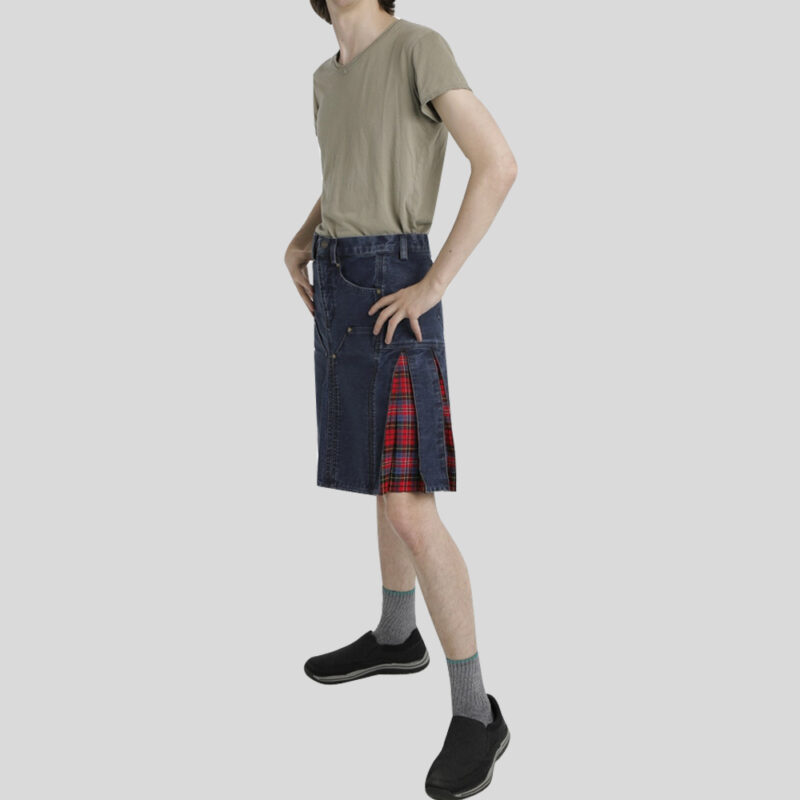 Denim Tartan Hybrid Pant Kilt