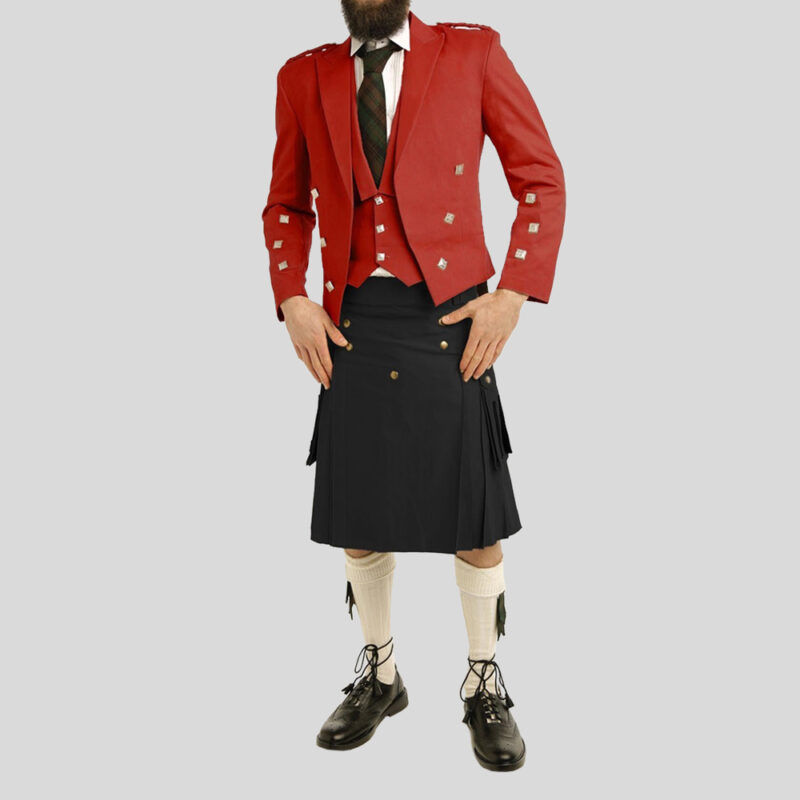 Prince Charlie Tartan Jacket & Utility Kilt Outfit