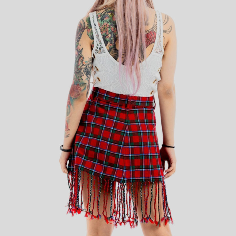 Fringe Tartan Skirt