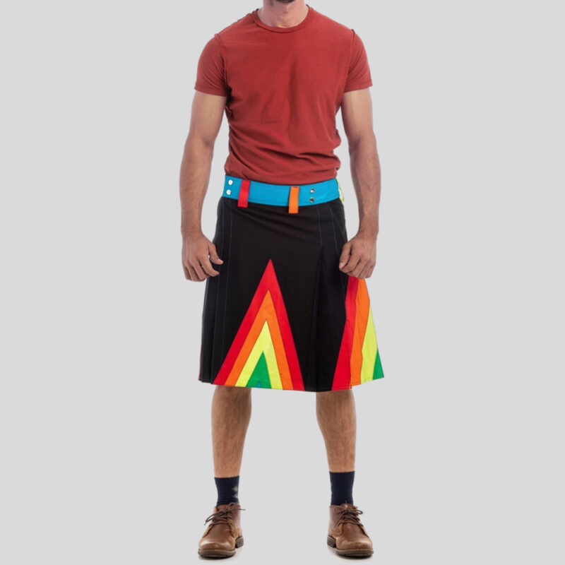 Rainbow Kilt For Stylish Man