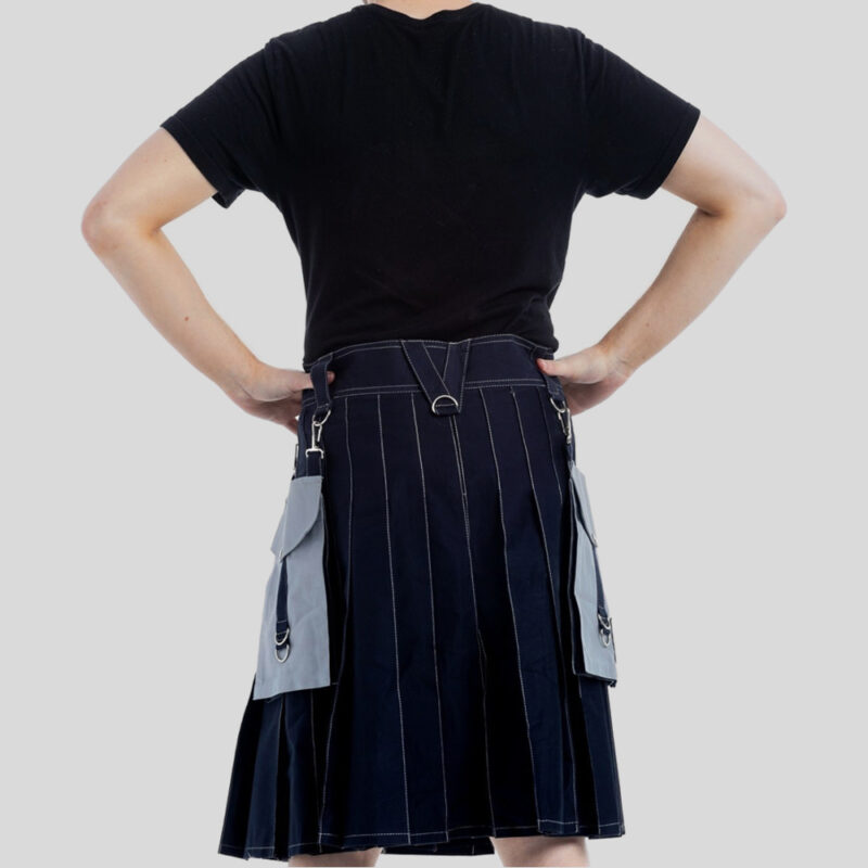 Contrast Pocket Kilt For Royal Men