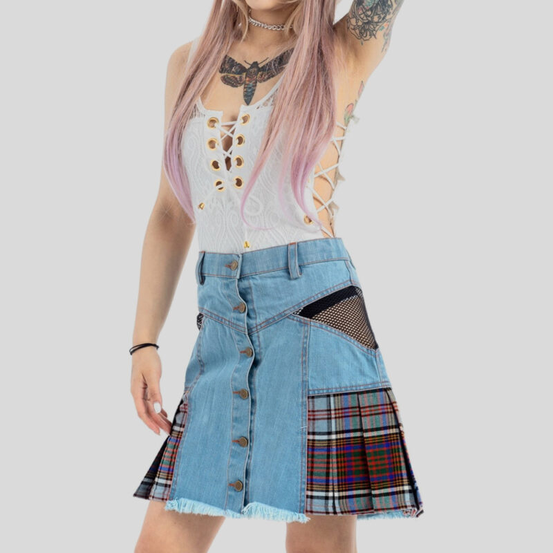 Denim Tartan Hybrid Kilt