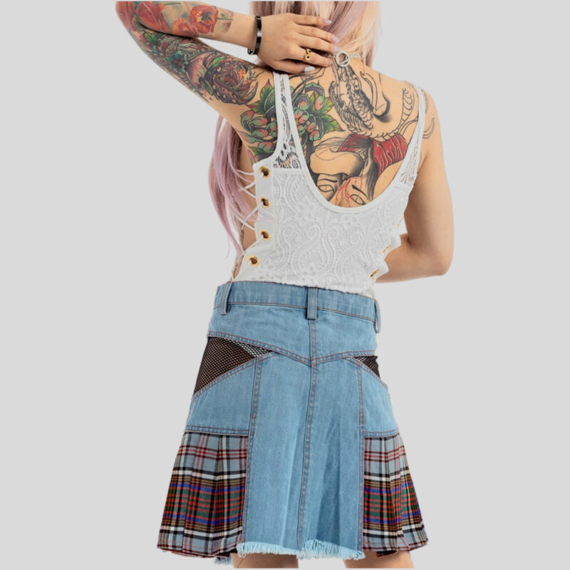 Denim Tartan Hybrid Kilt