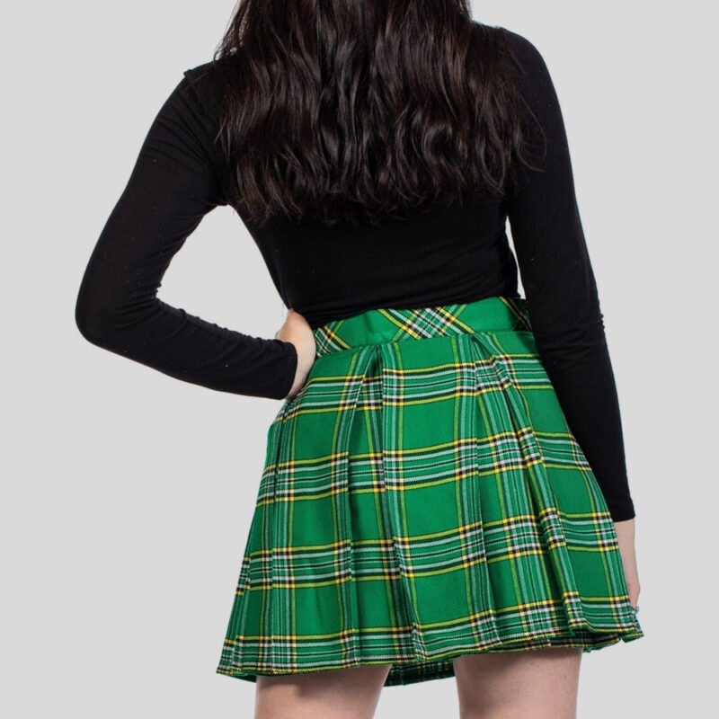 Box Pleated Tartan Skirt