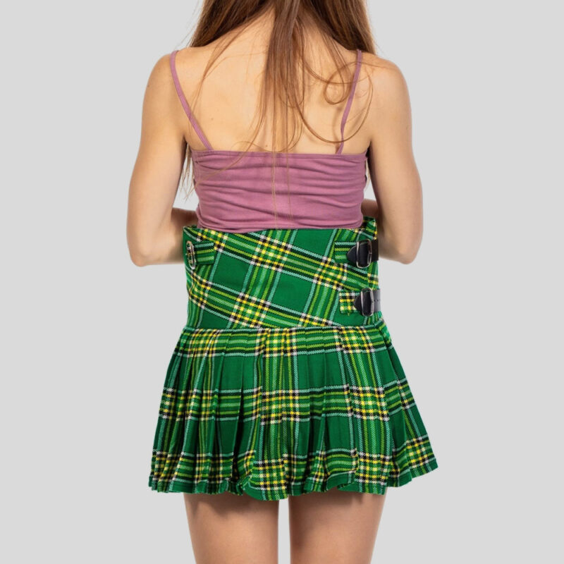 High Waisted Tartan Mini Skirt