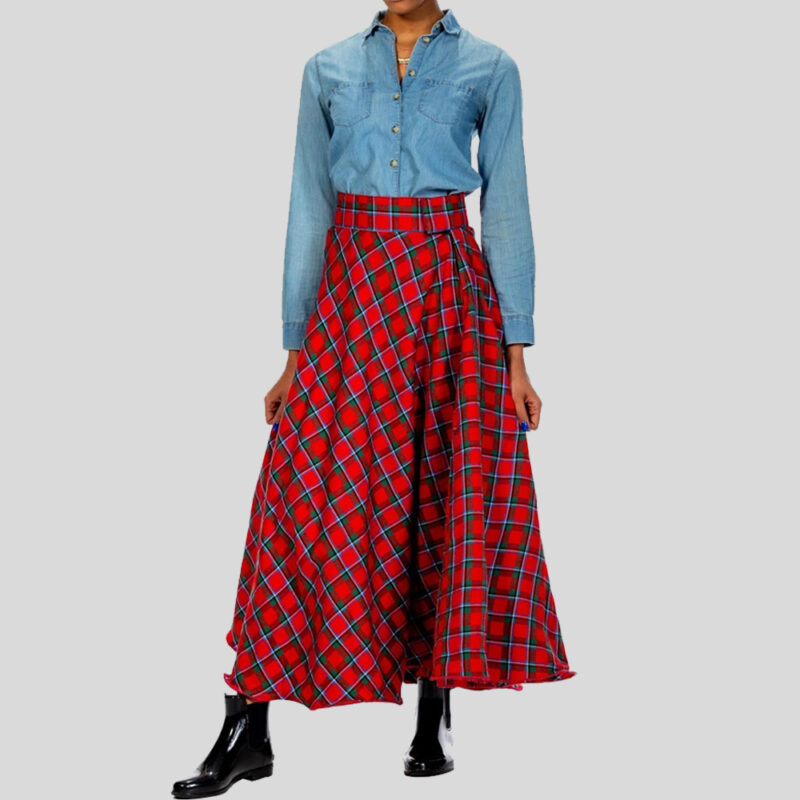 Long Tartan Skirt - Velcro